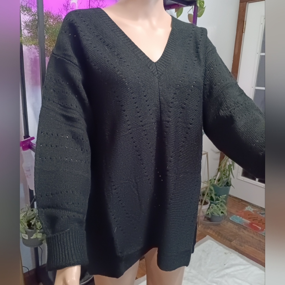 Elegant Black Sweater Nwt, Size L